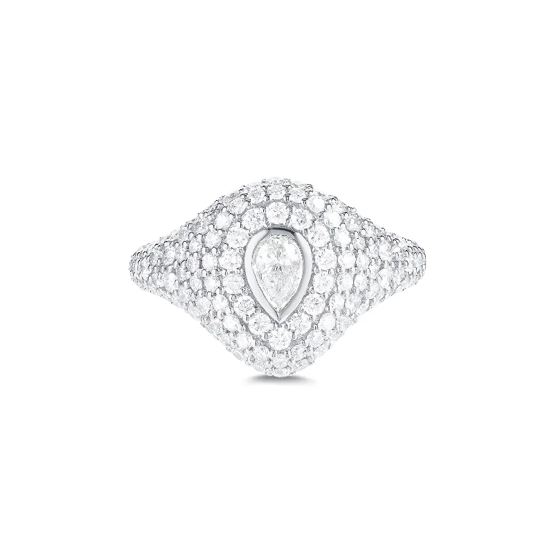 Sparkle More For Less – Jewelry Sale Happening Now Pear Bling Pinky Ring