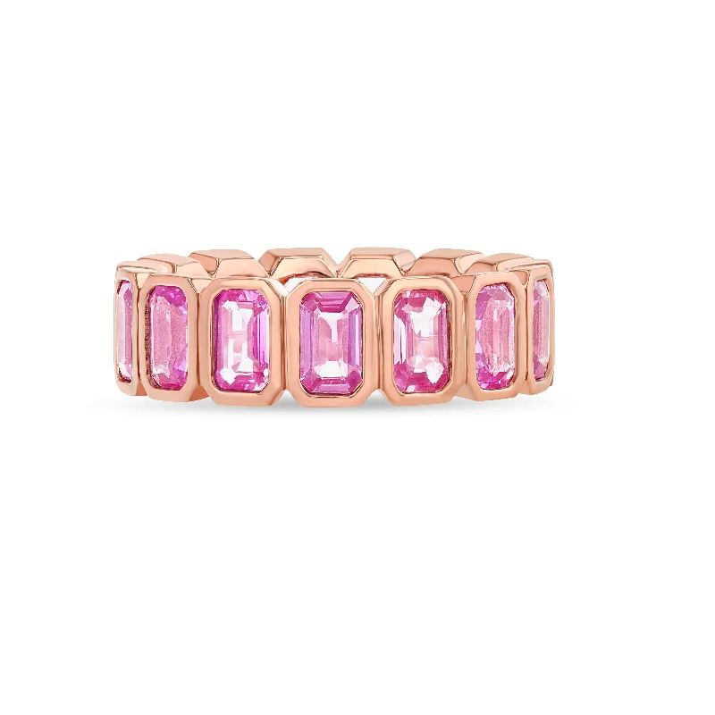 Stunning Statement Jewelry, Unbeatable Discounts Pink Sapphire Nova Eternity Band