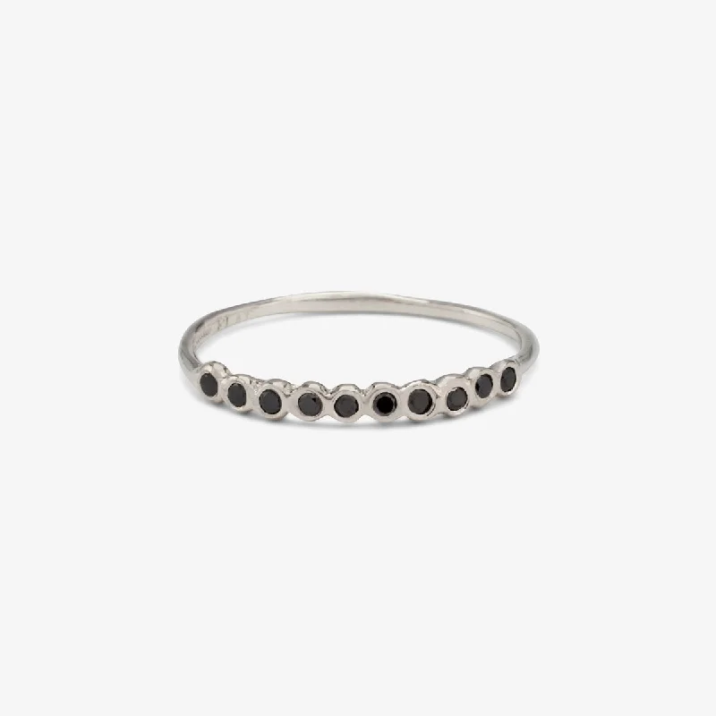 Seasonal Jewelry Deals – Elevate Your Style R1106BK | Small Black Diamond Sweet Ten Band