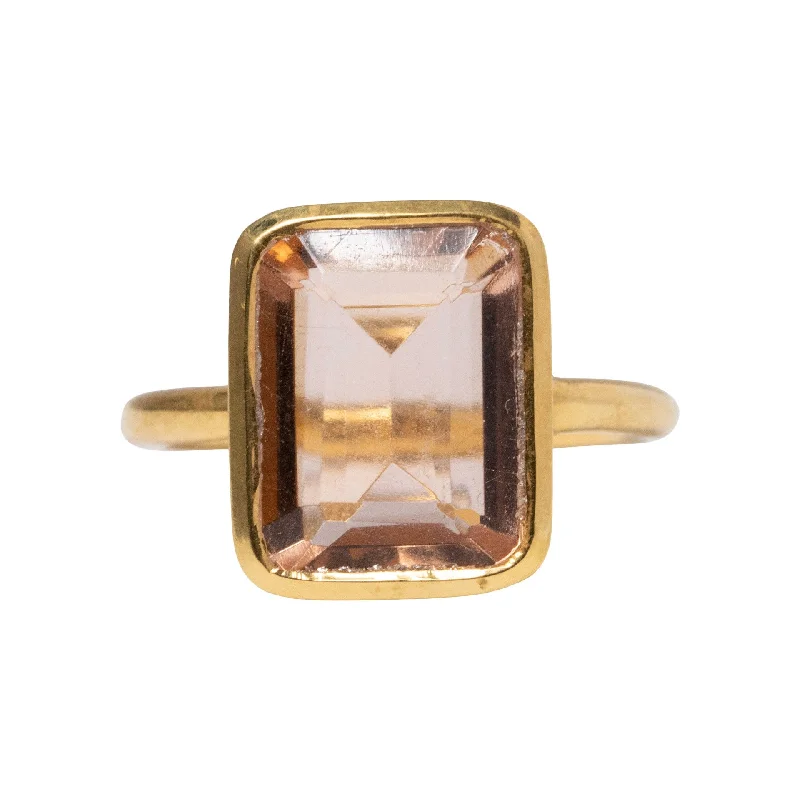 Unmissable Deals On Handmade Jewelry Collections Rectangle Ring in Morganite