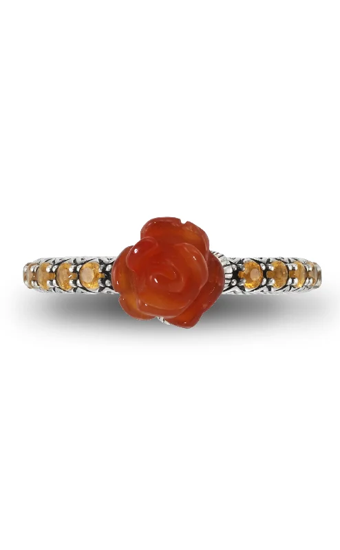 Must-Have Jewelry At Unbelievable Discounts Rose Stack Ring- Red Agate & Citrine