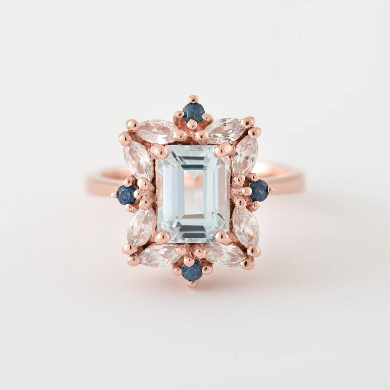 Affordable Glamour – Premium Jewelry For Less Sielle Aquamarine Cluster Band