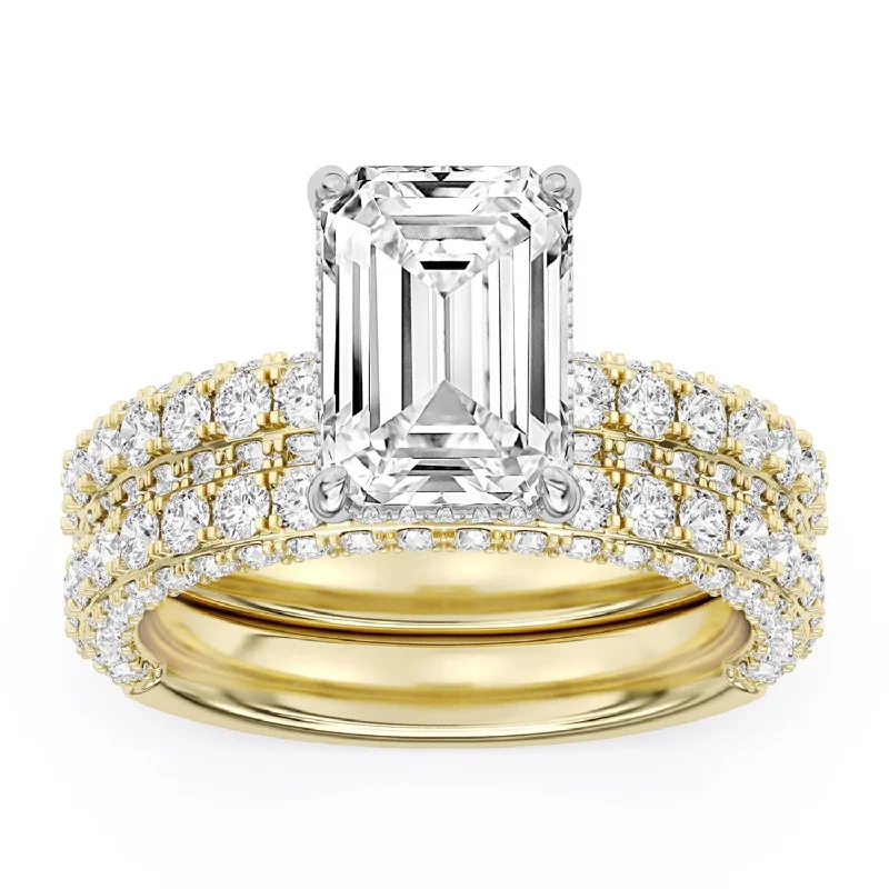 Fashion-Forward Jewelry At Incredible Prices Signature EcoLove Diamond Dreams 5-1/2 CTW 100 Facet Centurion Diamond Bridal Set in 18KT Yellow Gold Fashion-Forward Jewelry At Incredible Prices Signature EcoLove Diamond Dreams 5-1/2 CTW 100 Facet Centurion Diamond Bridal Set in 18KT Yellow Gold