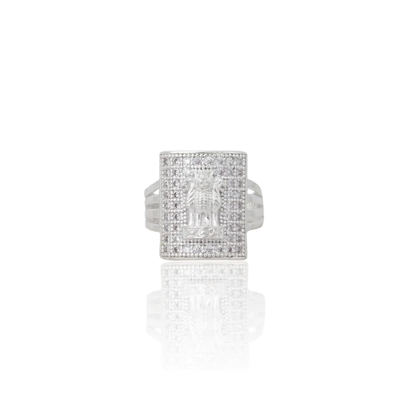 Limited-Time Jewelry Sale – Don't Miss These Deals Silver 'Ashok Stambh' Symbol Boys Ring