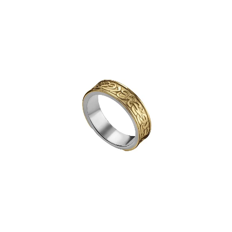 Luxury Jewelry Sale – Sparkle For Less Silver/Gold Calligraphy Band