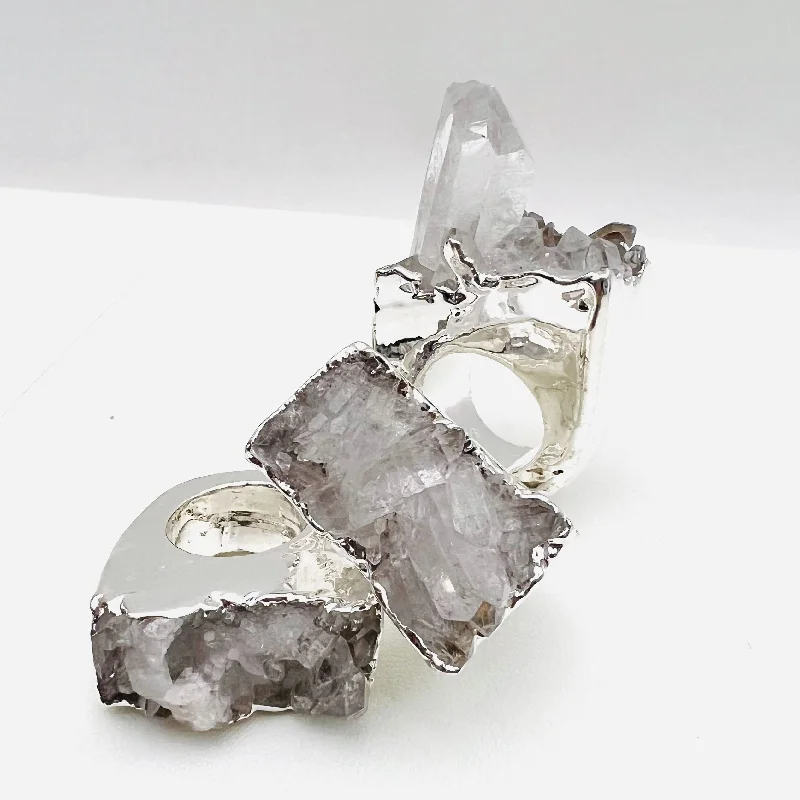 Elegant Jewelry, Exclusive Prices – Shop Now Silver Miley GemFire Ring - White Quartz