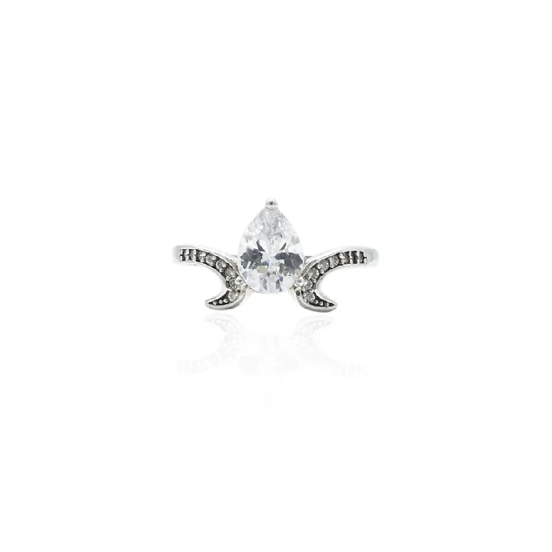 Dazzle In Elegance With Our Biggest Jewelry Sale Silver Pristine White Gemstone Ring