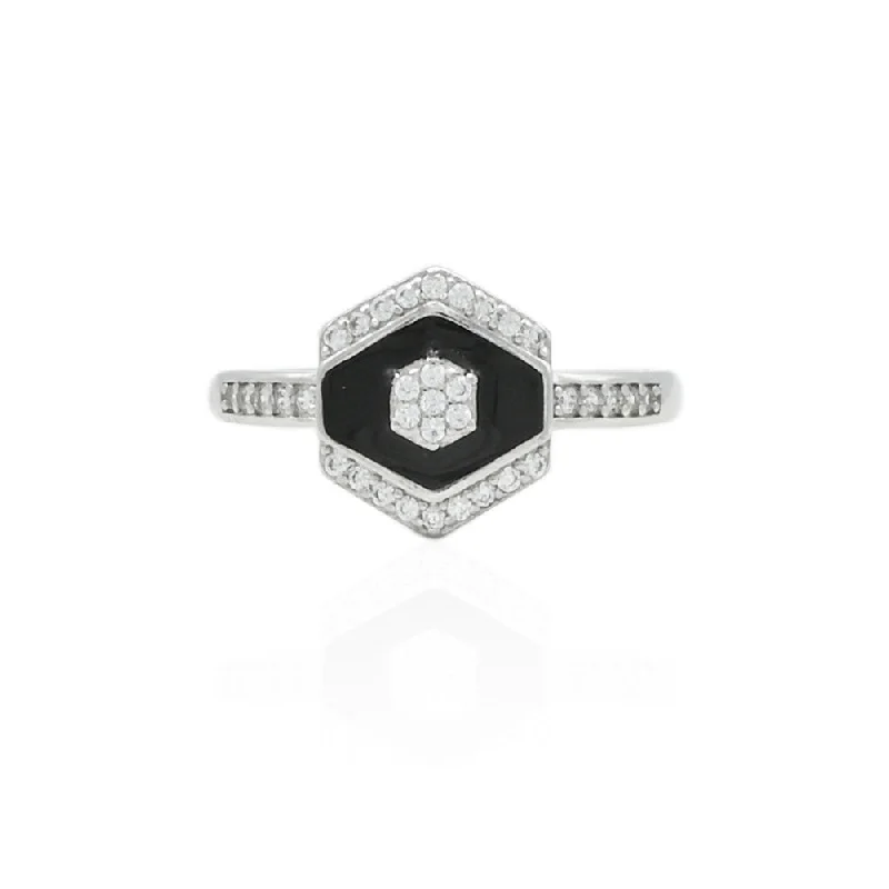 Must-Have Jewelry Pieces At Reduced Prices Silver Sunrise Black Stone Ring