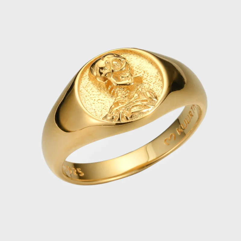 Bestselling Jewelry At Special Promotional Rates Skull of a Skeleton with Burning Cigarette - Gold Ring Bestselling Jewelry At Special Promotional Rates Skull of a Skeleton with Burning Cigarette - Gold Ring