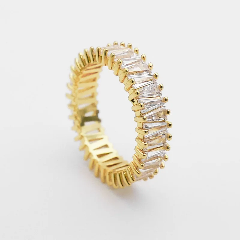 High-Quality Gemstone Jewelry For Special Occasions Anna Baguette Cut CZ Ring | Gold High-Quality Gemstone Jewelry For Special Occasions Anna Baguette Cut CZ Ring | Gold