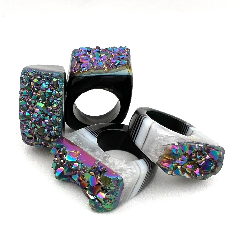 Limited-Time Offer On Elegant Jewelry Pieces The Gemfire Ring - Midnight Rainbow