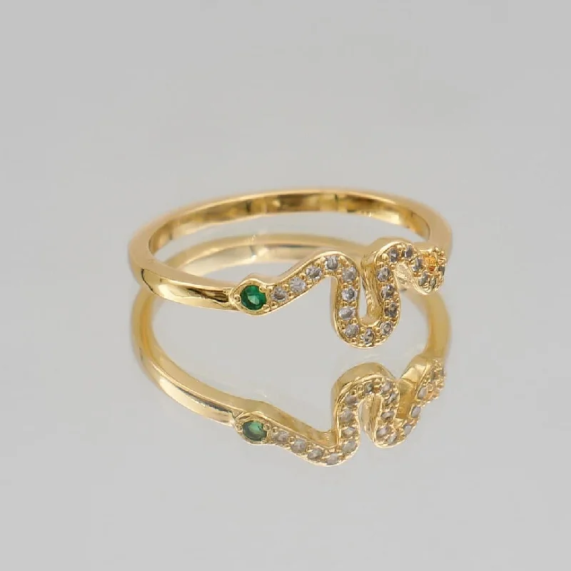 Bohemian-Inspired Jewelry For Free-Spirited Fashion Taya Snake Ring