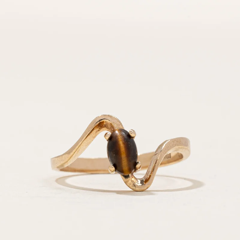 Best Jewelry Sale Prices – Limited-Time Offer Tiger's Eye Bypass Ring | 0.45ct | SS 6.75 |