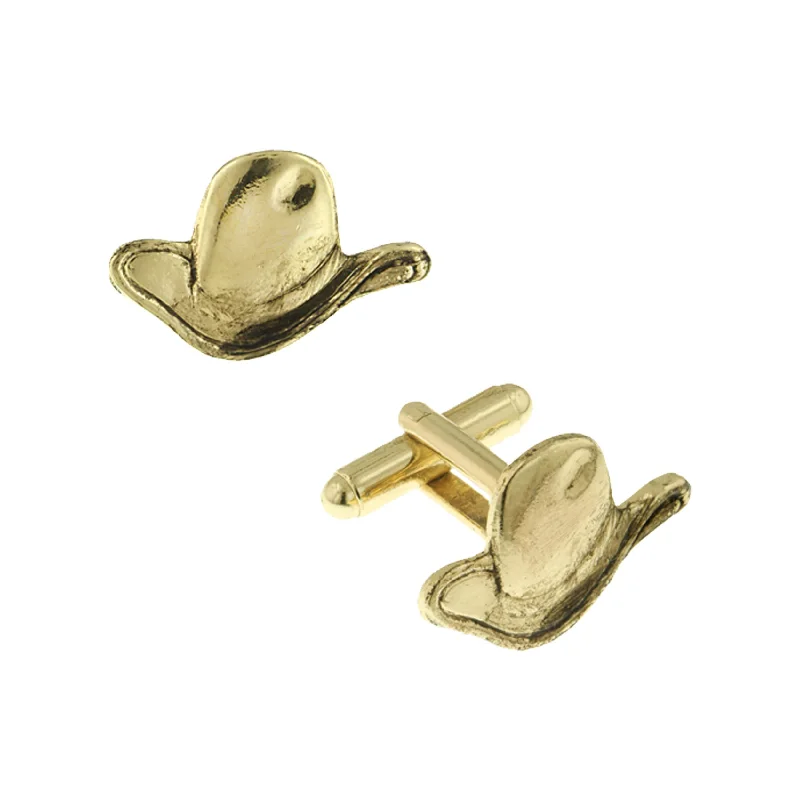 Sparkle For Less – Shop Our Limited-Time Jewelry Deals 1928 Jewelry® 14K Gold Dipped Cowboy Hat Cufflinks