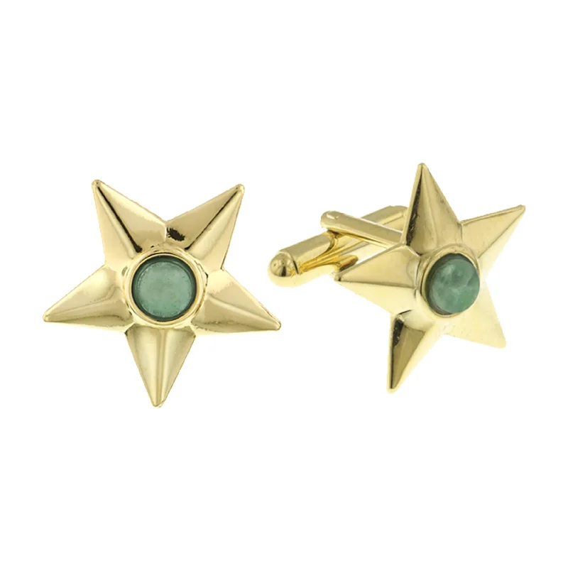 Exclusive Jewelry Sale – Grab Timeless Pieces Now 1928 Jewelry® 14K Gold Dipped Semi-Precious Jade Star Cufflinks Exclusive Jewelry Sale – Grab Timeless Pieces Now 1928 Jewelry® 14K Gold Dipped Semi-Precious Jade Star Cufflinks