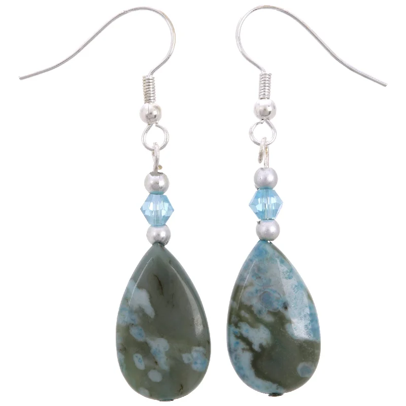 Special Offers On Handcrafted And Designer Jewelry Jasper Teardrop Earrings