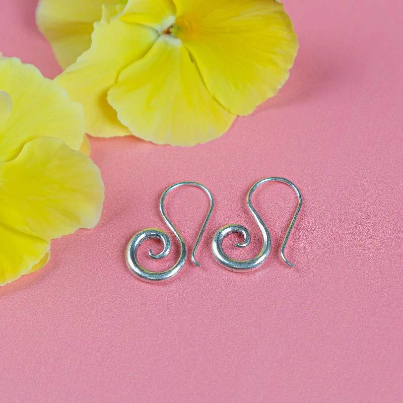 Delicate Crystal Jewelry For Sophisticated Charm Chunky Swirl Sterling Silver Earrings