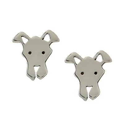 Affordable Glamour – Premium Jewelry For Less Great Dane Sterling Silver Post Earrings