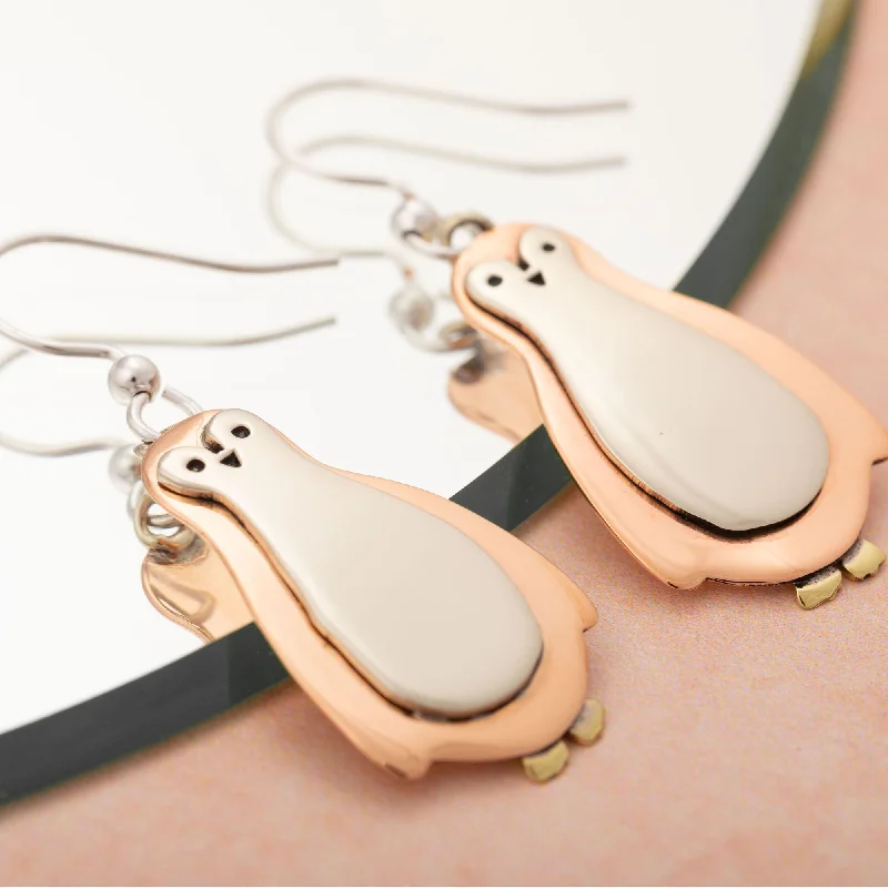 Luxury Jewelry Without The Luxury Price Tag Penguin Mixed Metal Earrings