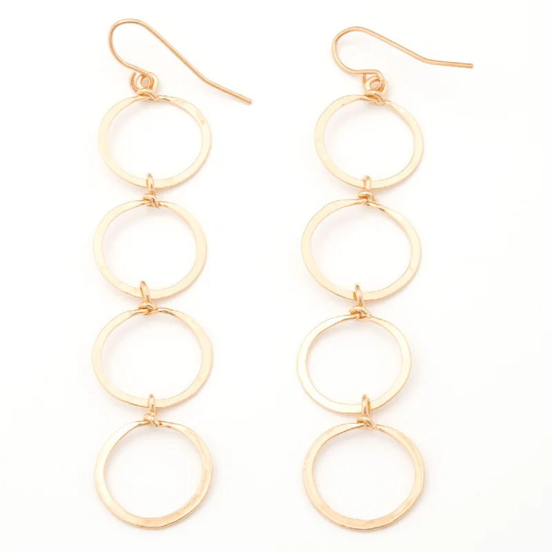 Elegant Jewelry Styles At Budget-Friendly Prices Golden Hammered Circle Fall Earrings Elegant Jewelry Styles At Budget-Friendly Prices Golden Hammered Circle Fall Earrings