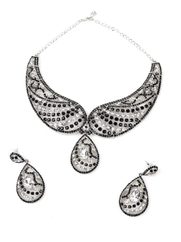 Bestselling Jewelry At Special Promotional Rates Odette Women Black Metal Stylish Set