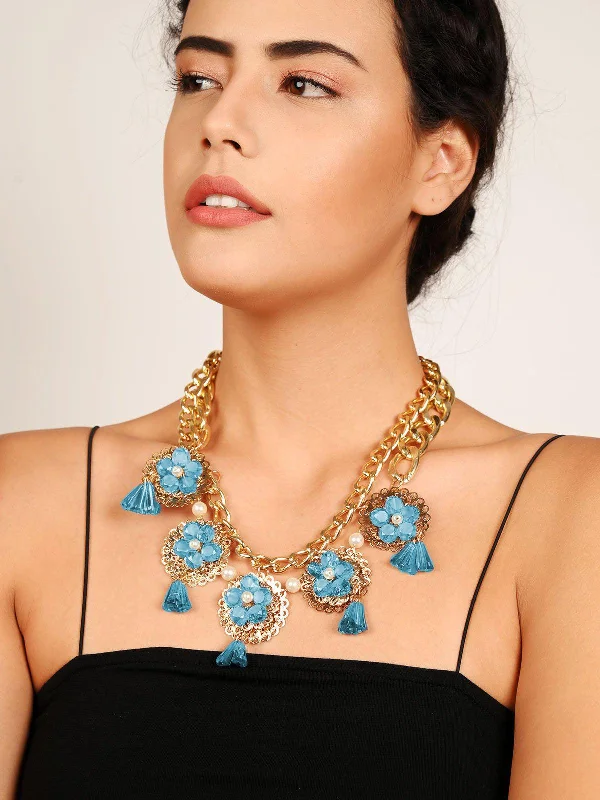 Bestselling Jewelry Now On Sale – Elevate Your Look Odette Women Blue Metal Necklace