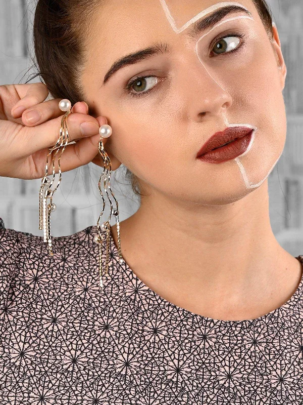 Breathtaking Jewelry, Breathtaking Prices Odette Women Golden- White Metal Dangles