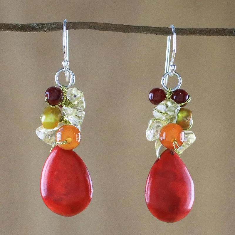Save On Luxury Jewelry Pieces – Limited-Time Offers Camellia Drops Multi-Gemstone Red Calcite Dangle Earrings from Thailand Save On Luxury Jewelry Pieces – Limited-Time Offers Camellia Drops Multi-Gemstone Red Calcite Dangle Earrings from Thailand