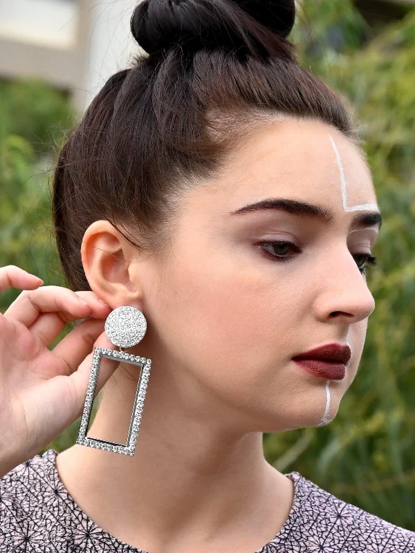Jewelry Clearance – Final Chance To Save Big Odette Women White Metal Earring