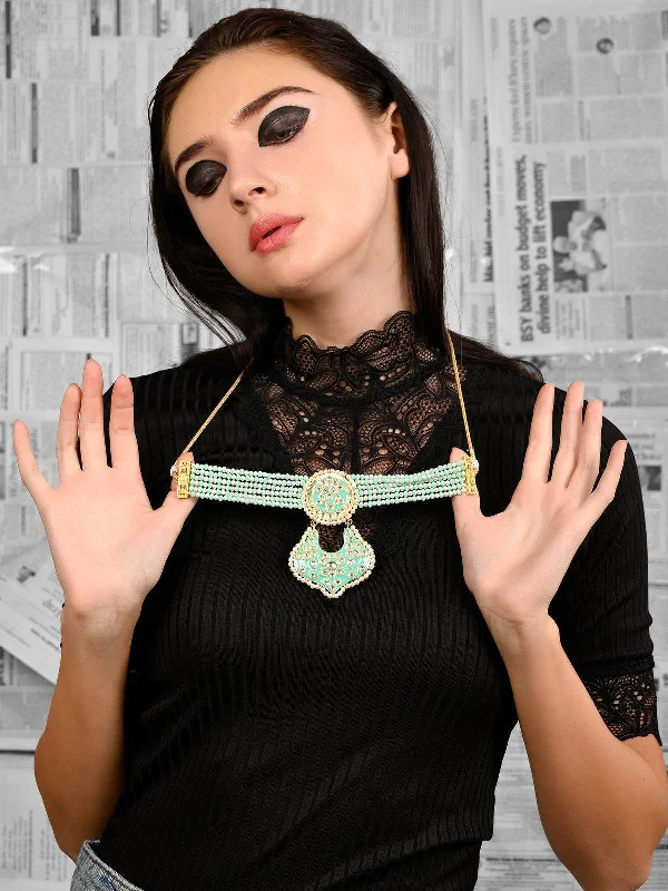Exclusive Gemstone Jewelry Markdowns – Shop Now Odette Women Sea Green Metal Necklace