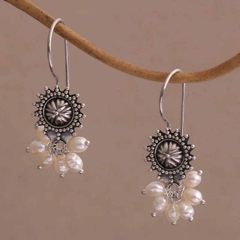 Huge Savings On Timeless Jewelry Collections Femme Fatale Artisan Crafted Sterling Silver and Pearl Earrings