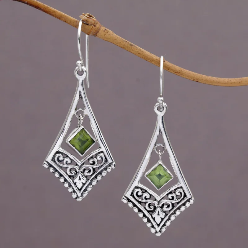 Shop Jewelry That Shines Without The High Price Gianyar Dangle Handmade Sterling Silver Green Peridot Dangle Earrings Shop Jewelry That Shines Without The High Price Gianyar Dangle Handmade Sterling Silver Green Peridot Dangle Earrings