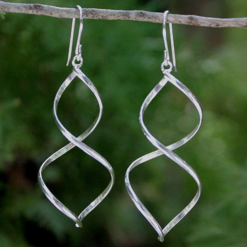 Premium Jewelry Now Available At Special Discounts Helix Modern Sterling Silver Dangle Earrings