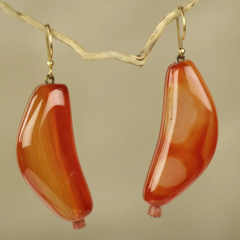 Luxury Jewelry Sale – Elegant Styles At Unbeatable Prices Nhyira Agate and Bauxite Hook Earrings Crafted by Hand