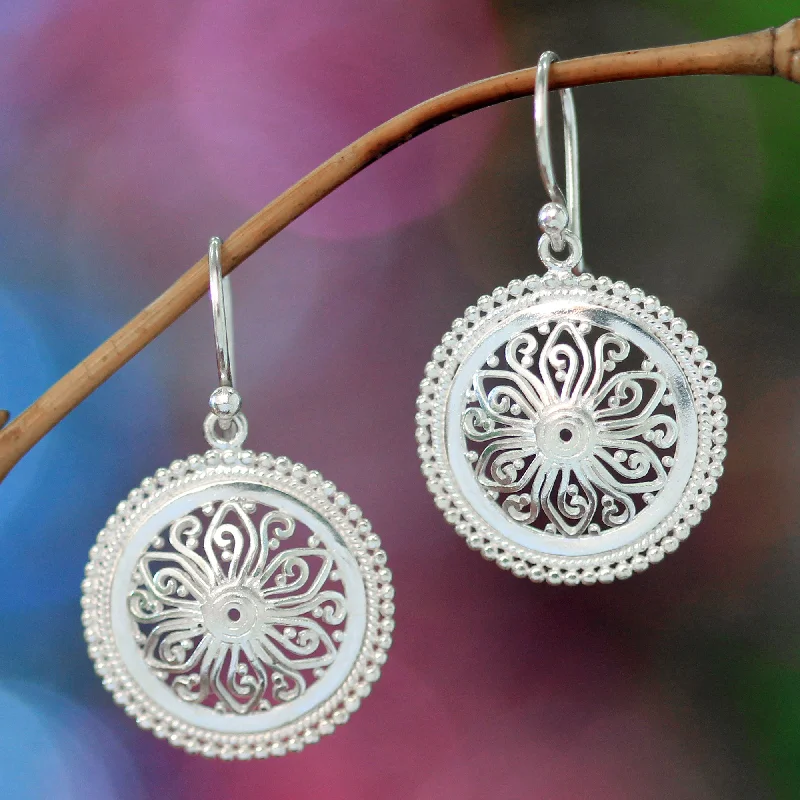 Exclusive Jewelry Offers – Shine For Less Paradise Bloom Floral Sterling Silver Dangle Earrings