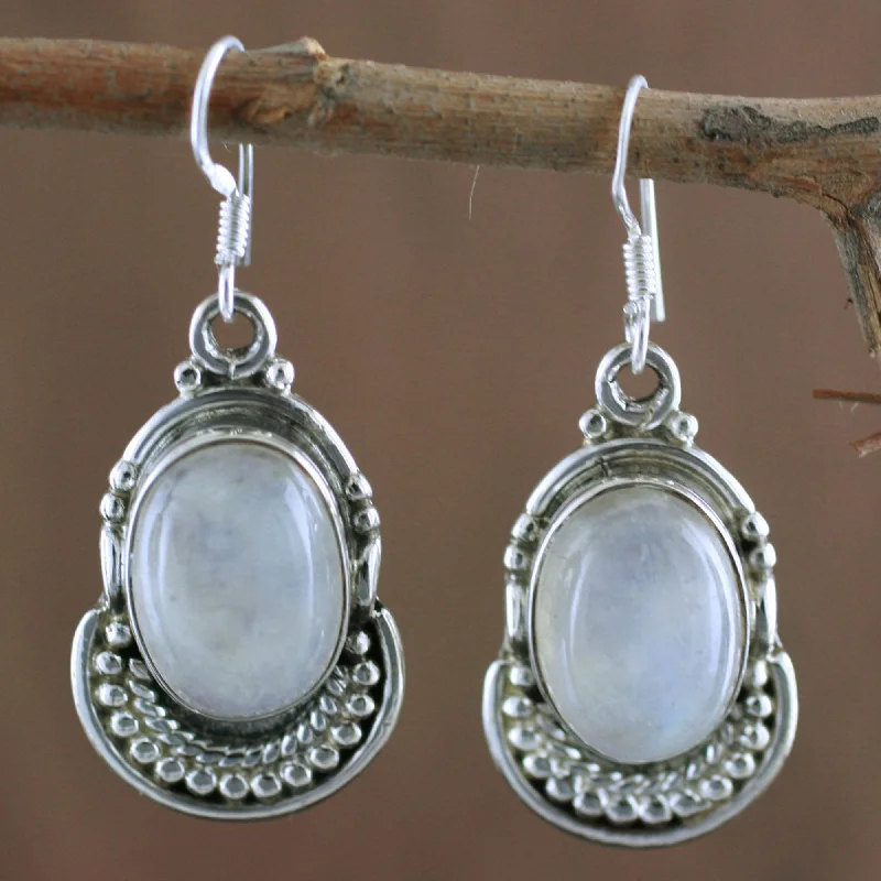 Bold And Beautiful Jewelry Now At Irresistible Prices Rainbow Ice Moonstone and Sterling Silver Dangle Earrings
