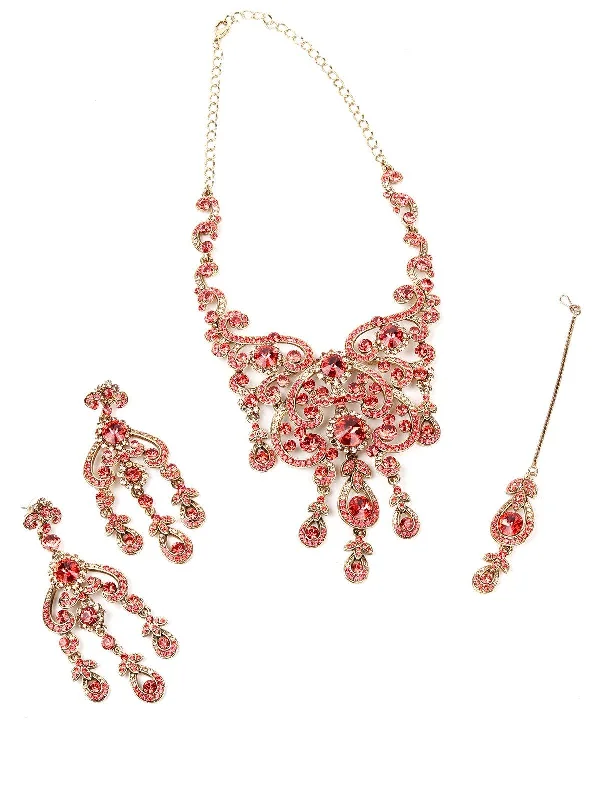 Fashion-Forward Jewelry At Incredible Prices Odette Women Red Stone Metal Designer Set
