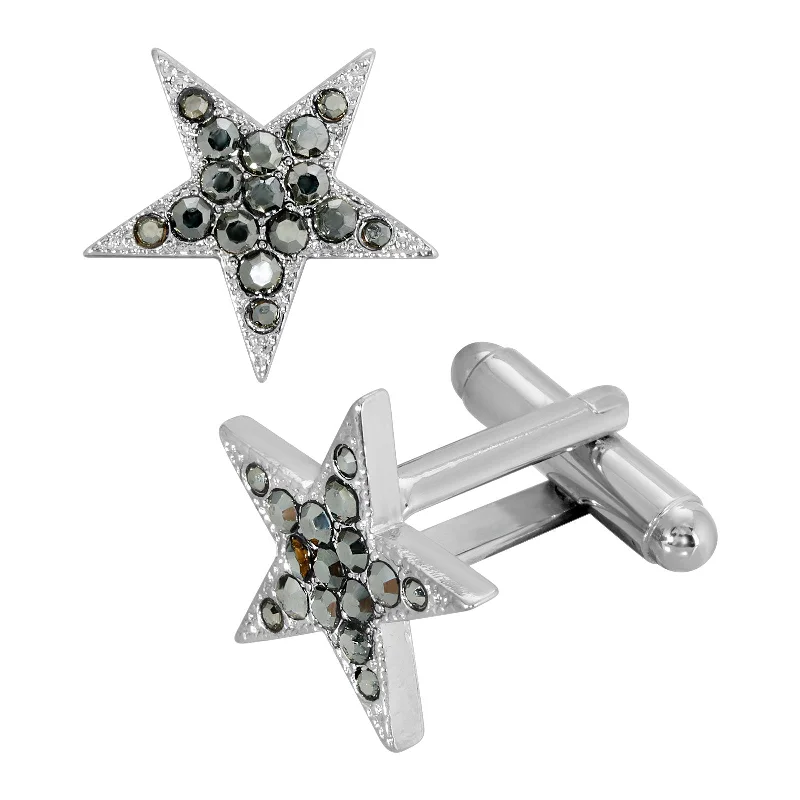 Jewelry Sale Bonanza – Grab Your Sparkle Now 1928 Jewelry® Silver-Tone Hematite Color Crystal Star Cufflinks Jewelry Sale Bonanza – Grab Your Sparkle Now 1928 Jewelry® Silver-Tone Hematite Color Crystal Star Cufflinks