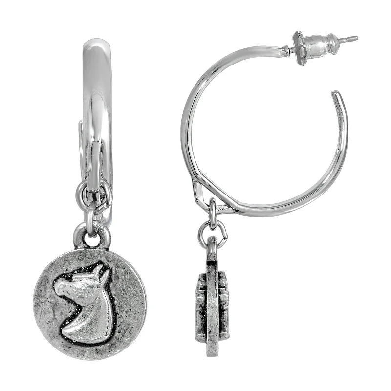 Stunning Jewelry At Even More Stunning Prices 1928 Jewelry® Silver Tone Hoop Horse Head Drop Earrings Stunning Jewelry At Even More Stunning Prices 1928 Jewelry® Silver Tone Hoop Horse Head Drop Earrings