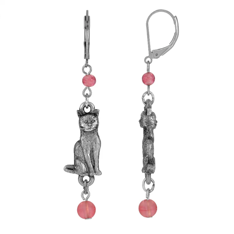 Shop Signature Jewelry Styles At Exclusive Prices 1928 Jewelry® Silver Tone Pink Bead Cat Drop Earrings Shop Signature Jewelry Styles At Exclusive Prices 1928 Jewelry® Silver Tone Pink Bead Cat Drop Earrings