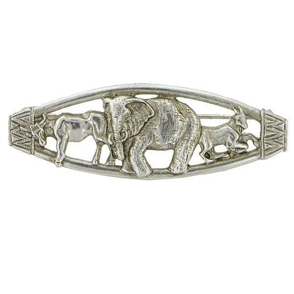 Must-Have Jewelry At Unbelievable Discounts 1928 Jewelry® Silver-Tone Sculpted Ox, Elephant And Goat Animal Brooch