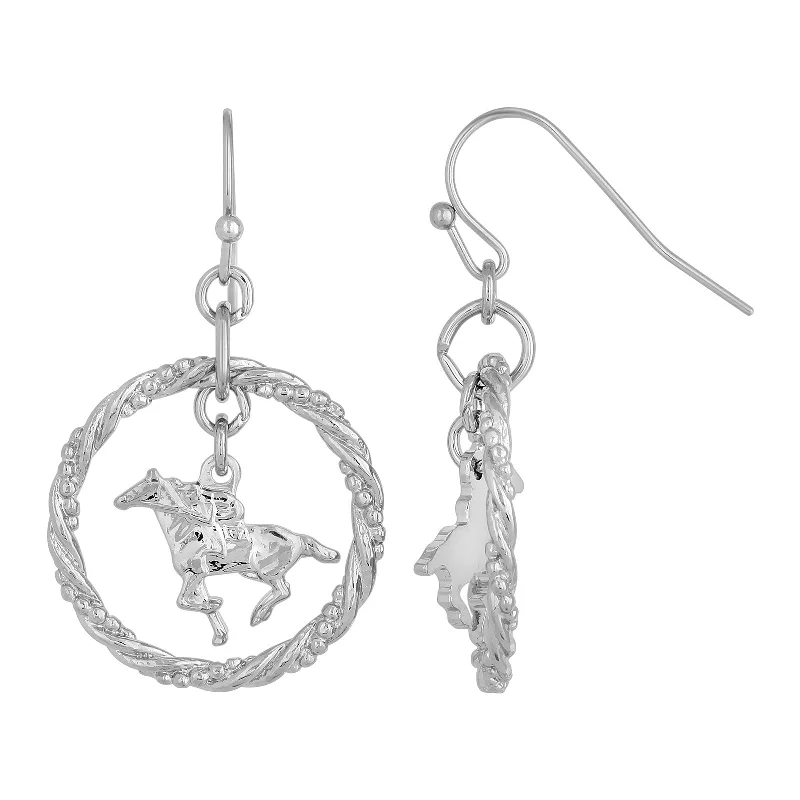 Elevate Your Jewelry Collection With Limited-Time Savings 1928 Jewelry® Silver-Tone Suspended Horse Drop Earrings