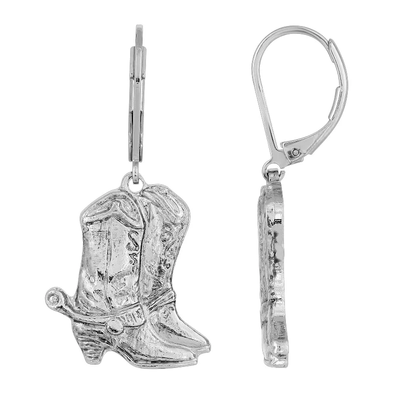 Unlock Unbeatable Jewelry Deals Before They’Re Gone 1928 Jewelry® Silver-Tone Western Boots Drop Earrings