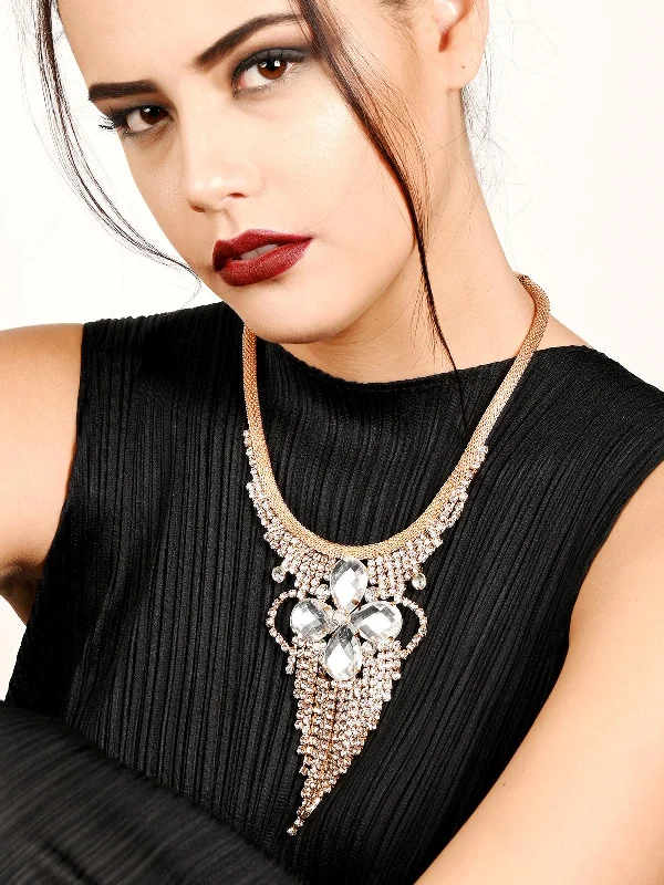 Trendy Minimalist Jewelry For Everyday Wear Odette Women Gold Metal Necklace