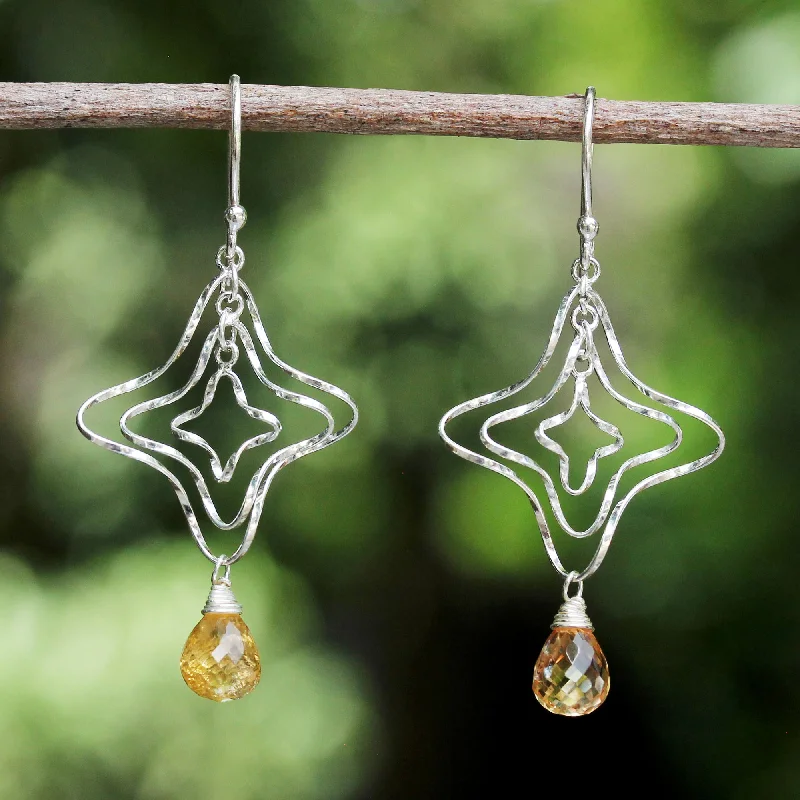 Exclusive Jewelry Sale – Shine For Less Starshine Citrine Dangle Earrings