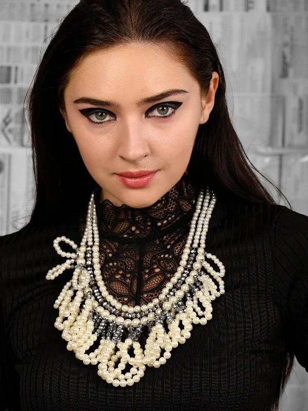 Premium Jewelry, Premium Discounts – Act Fast Odette Women White Metal Layers