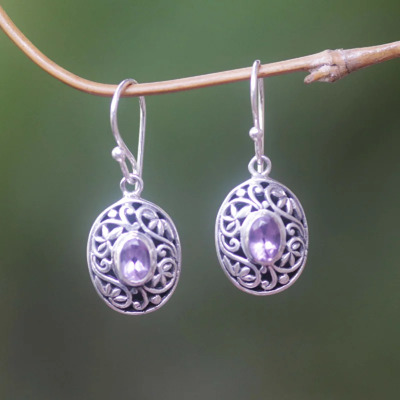 Handcrafted Jewelry Sale – Unique Designs At Low Prices Wild Beauty Sterling Silver Amethyst Dangle Earrings