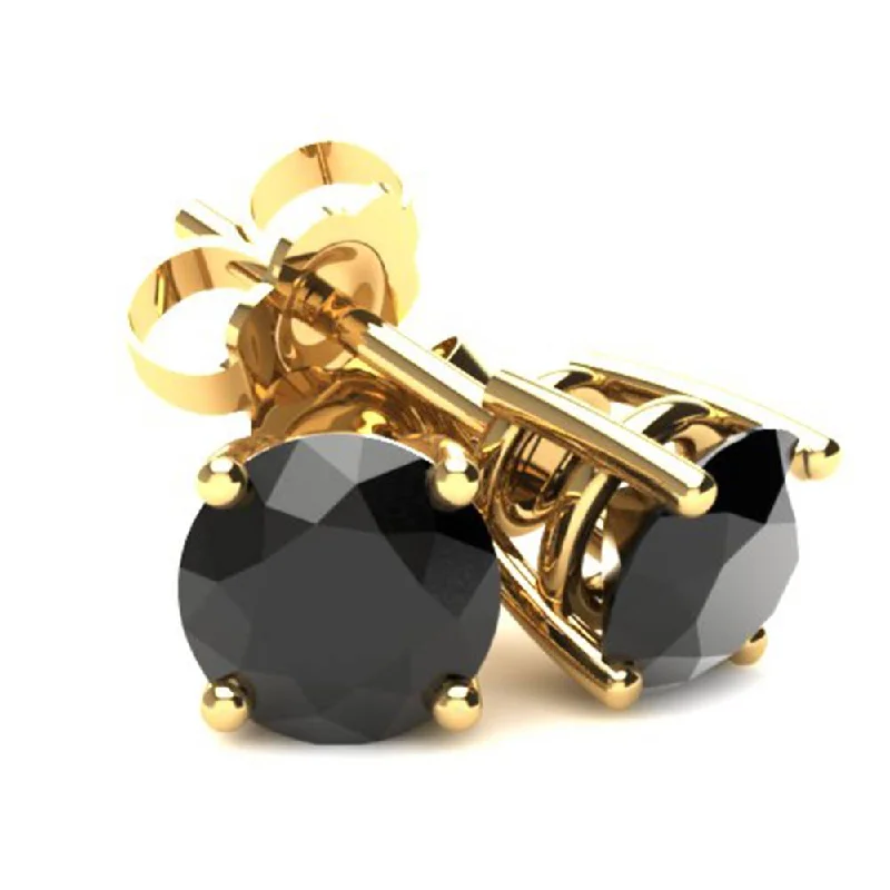 Elegant Necklaces And Bracelets At Limited-Time Offers 1 1/2Ct TW Round Black Diamond Studs Earring 14K White or Yellow Gold Elegant Necklaces And Bracelets At Limited-Time Offers 1 1/2Ct TW Round Black Diamond Studs Earring 14K White or Yellow Gold