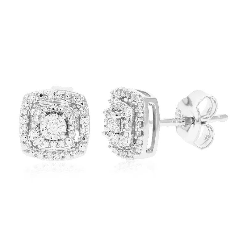 Grab Stylish Jewelry Before The Sale Ends 1/10 cttw 18 Stones Round Lab Grown Diamond Studs Earrings .925 Sterling Silver Prong Set 1/3 Inch Grab Stylish Jewelry Before The Sale Ends 1/10 cttw 18 Stones Round Lab Grown Diamond Studs Earrings .925 Sterling Silver Prong Set 1/3 Inch