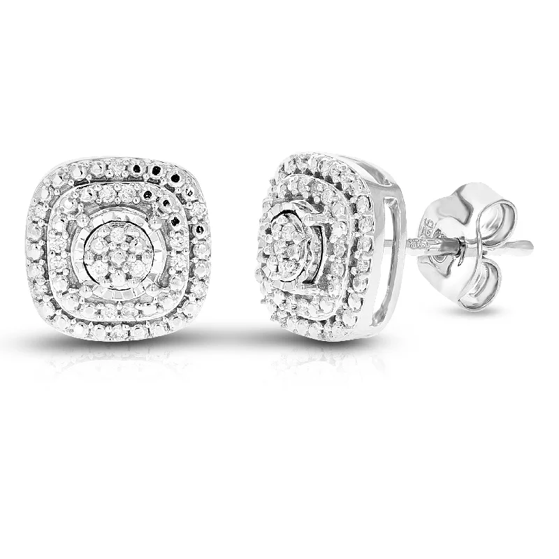 Affordable Glamour – Premium Jewelry At Special Prices 1/10 cttw 34 Stones Round Lab Grown Diamond Studs Earrings .925 Sterling Silver Prong Set Square Shape Affordable Glamour – Premium Jewelry At Special Prices 1/10 cttw 34 Stones Round Lab Grown Diamond Studs Earrings .925 Sterling Silver Prong Set Square Shape